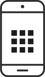 Icono de un téfono móvil que indica los números de teléfono